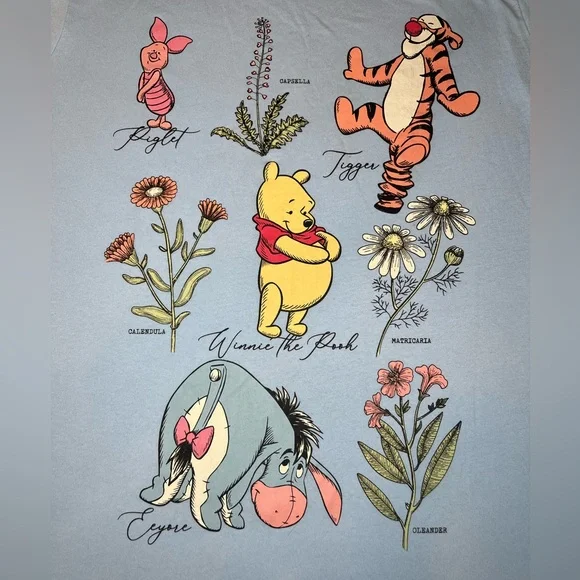 Disney Winnie the Pooh Blue T-Shirt Women’s XL - Picture 2 of 5